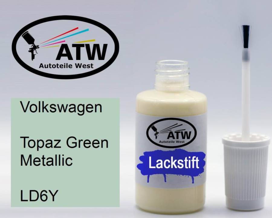 Volkswagen, Topaz Green Metallic, LD6Y: 20ml Lackstift, von ATW Autoteile West.